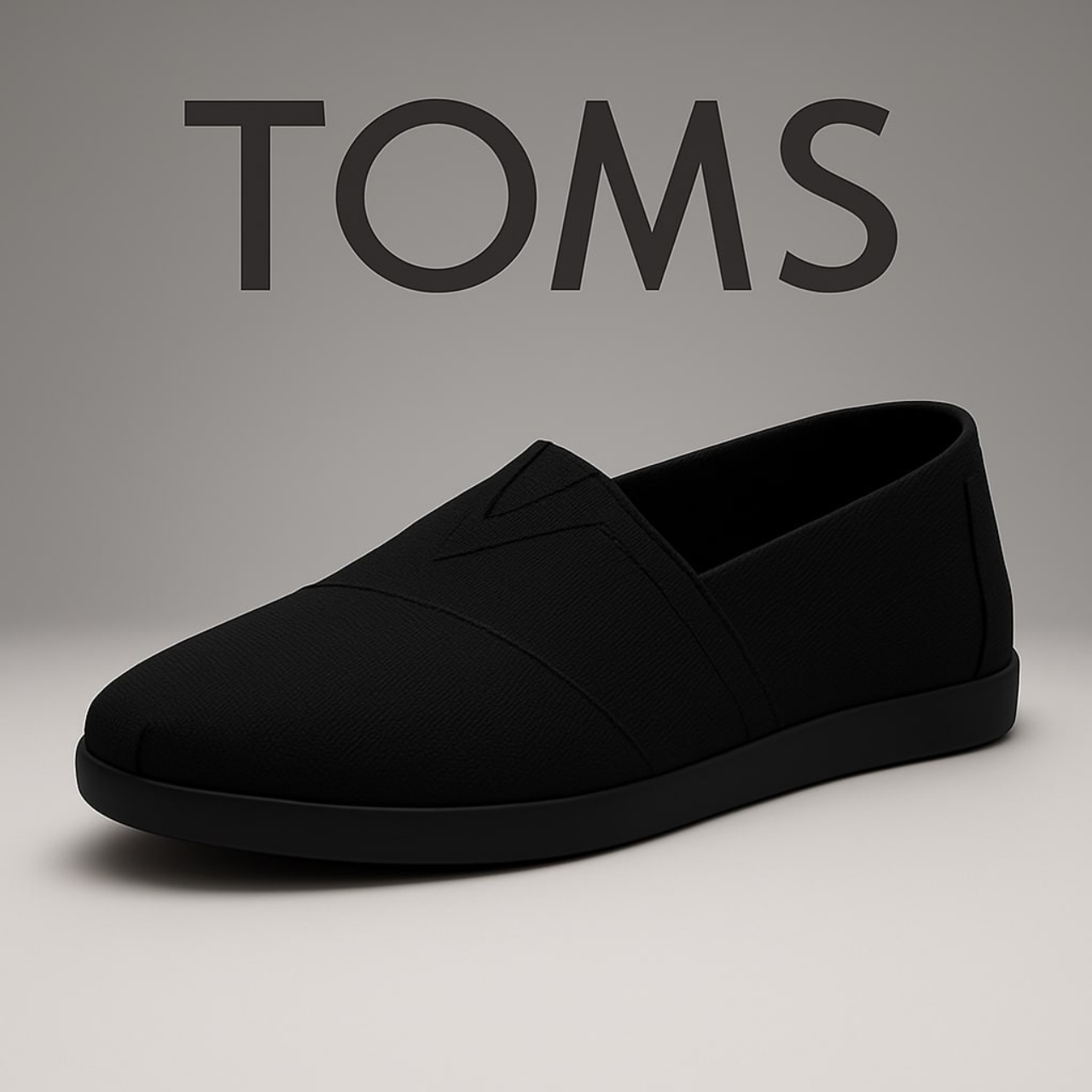 TOMS Syanno Black – Classic Alpargata Slip-On Shoes