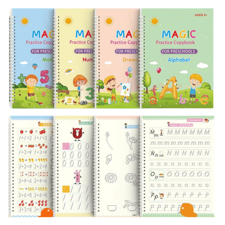 MagicBook™ | Kids Practice Copybook Set (4Pcs/Set)